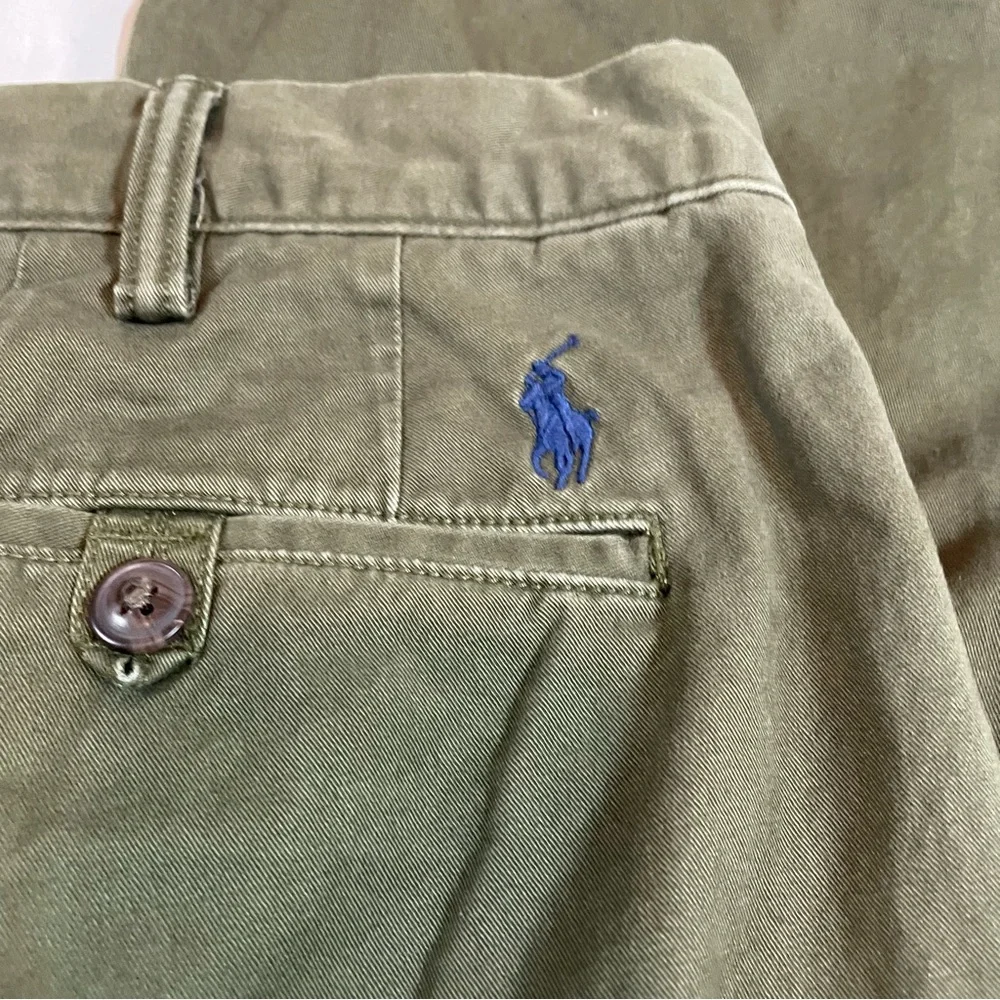 Polo Ralph‎ Lauren Mens Stretch Straight Fit Chino Pants Olive Green 38x30